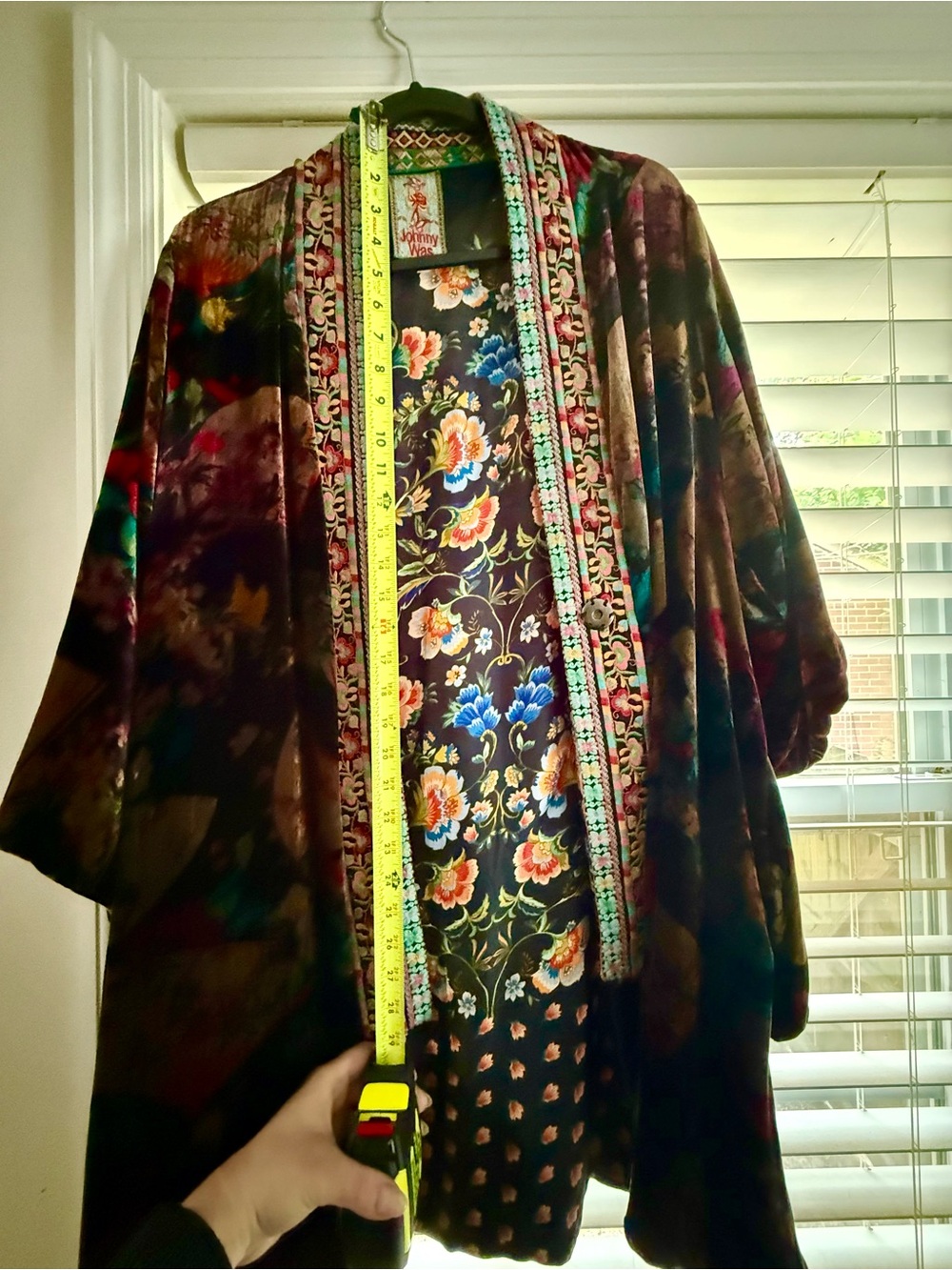 Johnny Was Velvet Kimono - Size Small, Multicolored - Picture 8 of 8